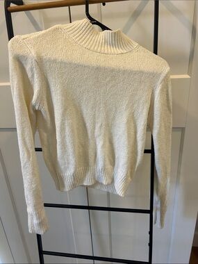 Wilfred Cream Mock Turtleneck Sweater